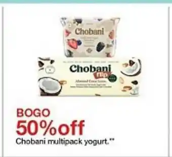 Target Chobani Multipack Yogurt Bogo 50% Off offer