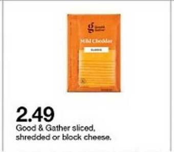 Target Good & Gather Sliced Shredded Or Block Cheese offer