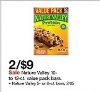 Target Nature Valley 10- To 12-Ct Value Pack Bars offer