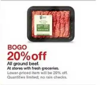 Target All Ground Beef Bogo 20% Off offer