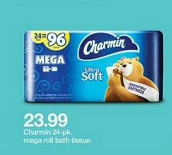 Target Charmin 24-Pk Mega Roll Bath Tissue offer