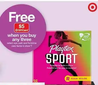 Target Playtex Sport offer