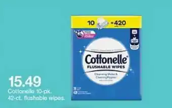Target Cottonelle 10-Pk, 42-Ct Flushable Wipes offer
