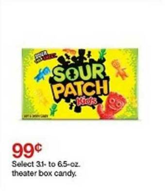 Target 3.1- To 6.5-Oz Theater Box Candy offer