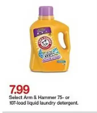 Target Arm & Hammer 75- Or 107-Load Liquid Laundry Detergen T offer