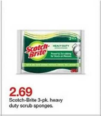 Target Scotch-Brite 3-Pk Heavy Duty Scrub Sponges offer