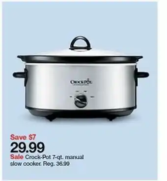 Target Crock-Pot 7-Qt Manual Slow Cooker offer