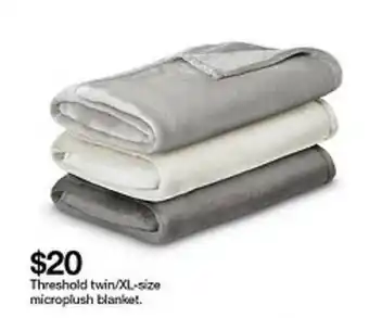 Target Threshold Twin-XL-Size Microplush Blanket offer