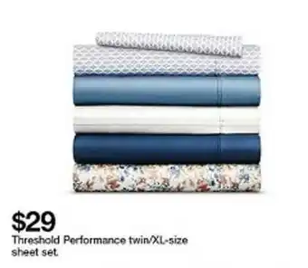 Target Threshold Performance Twin-XL-Size Sheet Set offer