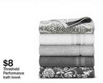 Target Threshold Performance Bath Towel offer