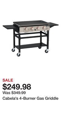 Cabela's Cabela's 4-burner gas griddle offer