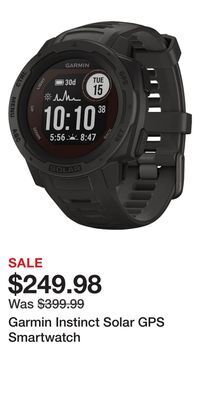 Cabela's Garmin instinct solar gps smartwatch offer