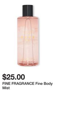 Victoria's Secret Fine fragrance fine body mist offer