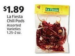 Aldi La Fiesta Chili Pods Assorted Varieties 1.25-2 oz. offer