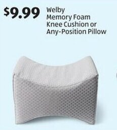 Aldi Welby Memory Foam Knee Cushion or Any-Position Pillow offer