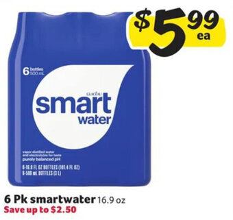 Winn Dixie 6 Pk smartwater 16.9 oz offer