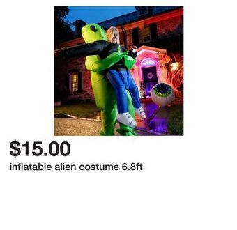 Five Below Inflatable alien costume 6.8ft offer