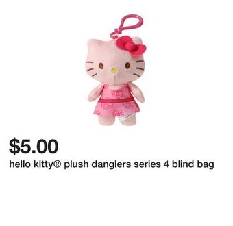 Five Below Hello kitty® plush danglers series 4 blind bag offer