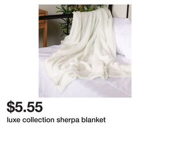 Five Below Luxe collection sherpa blanket offer