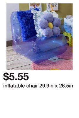 Five Below Inflatable chair 29.9in x 26.5in offer