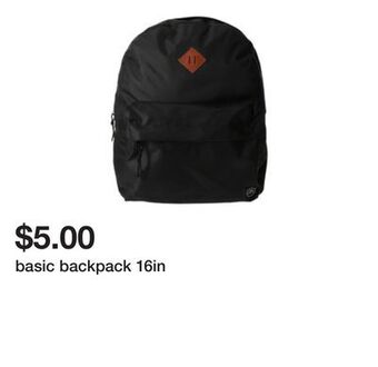 Five Below Basic backpack 16in offer