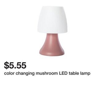 Five Below Color changing mushroom led table lamp offer