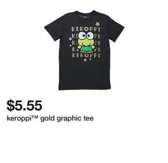 Five Below Keroppi™ gold graphic tee offer