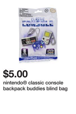 Five Below Nintendo® classic console backpack buddies blind bag offer