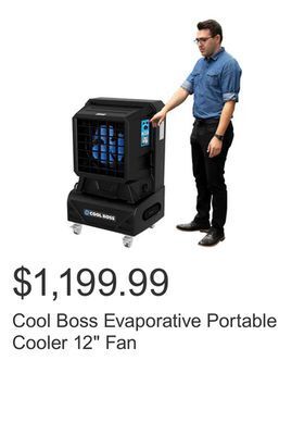 Costco Cool boss evaporative portable cooler 12 fan offer