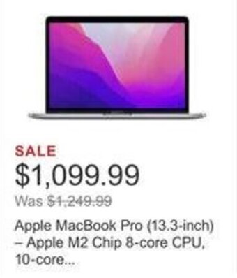 Costco Apple MacBook Pro (13.3-inch) - Apple M2 Chip 8-core CPU, 10-core... offer