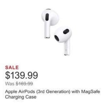 Costco Apple AirPods (3rd Generation) with MagSafe Charging Case offer