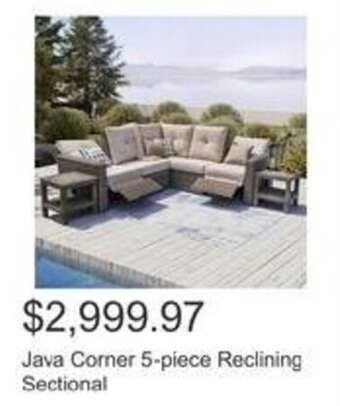 Costco Java Corner 5-piece Reclining Sectional offer