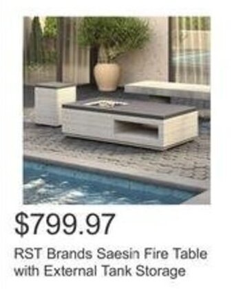Costco RST Brands Saesin Fire Table with External Tank Storage offer