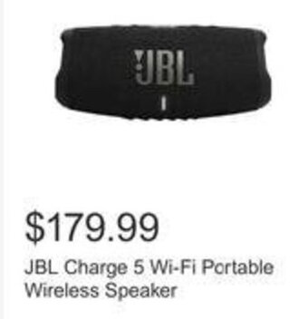 Costco JBL Charge 5 Wi-Fi Portable Wireless Speaker offer