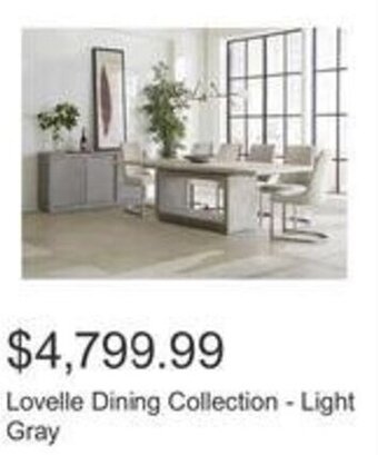 Costco Lovelle Dining Collection - Light Gray offer