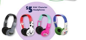 Family Dollar Kids' character headphones offer