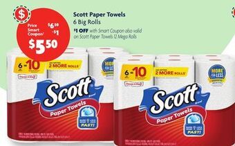 Family Dollar Scott paper towels offer