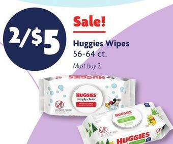Family Dollar Huggies wipes offer