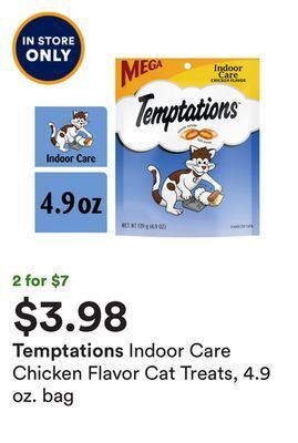Petco Indoor care chicken flavor cat treats, 4.9 oz. bag offer