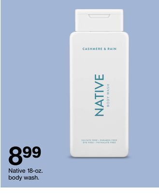 Target Native 18-oz. body wash offer