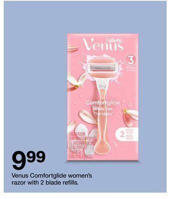 Target Venus comfortglide women's razor with 2 blade refills offer