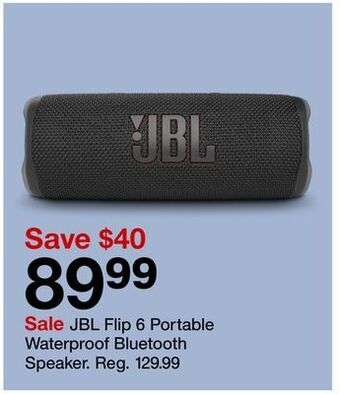 Target Jbl flip 6 portable waterproof bluetooth speaker offer