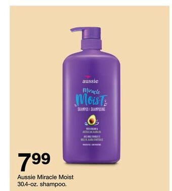 Target Aussie miracle moist 30.4 - oz. shampoo. offer