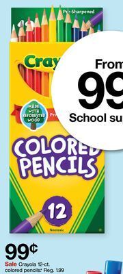 Target Crayola 12-ct. colored pencils offer