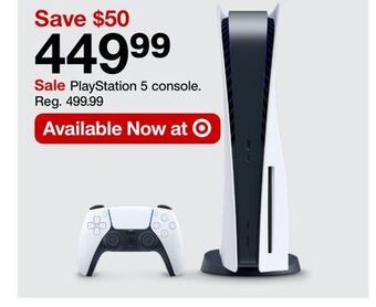 Target Playstation 5 console offer