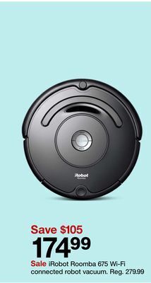 Target Irobot roomba 675 wi-fi connected robot vacuum offer