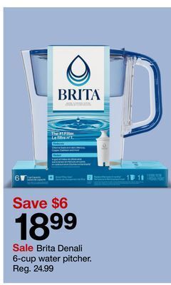 Target Brita denali 6-cup water pitcher offer
