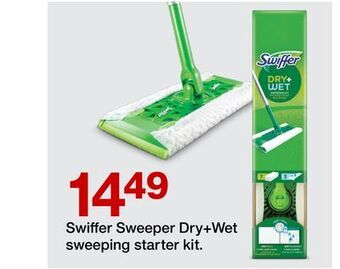 Target Swiffer sweeper dry + wet sweeping starter kit offer