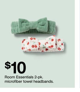 Target Room essentials 2-pk. microfiber towel headbands offer