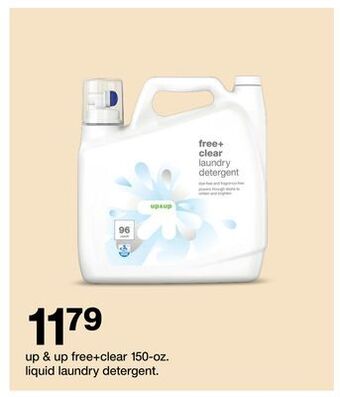Target Up & up free + clear 150-oz. liquid laundry detergent offer